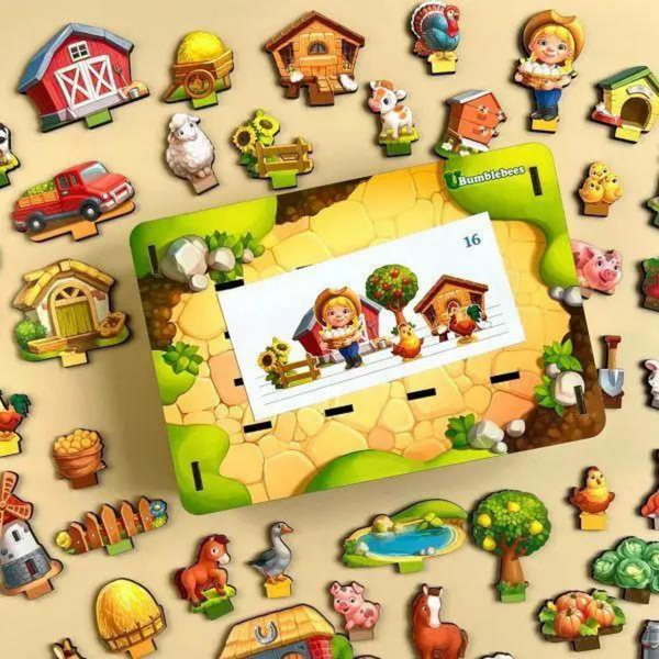 Детская развивающая игра с карточками "Панорама: ферма" ПСФ130 фото